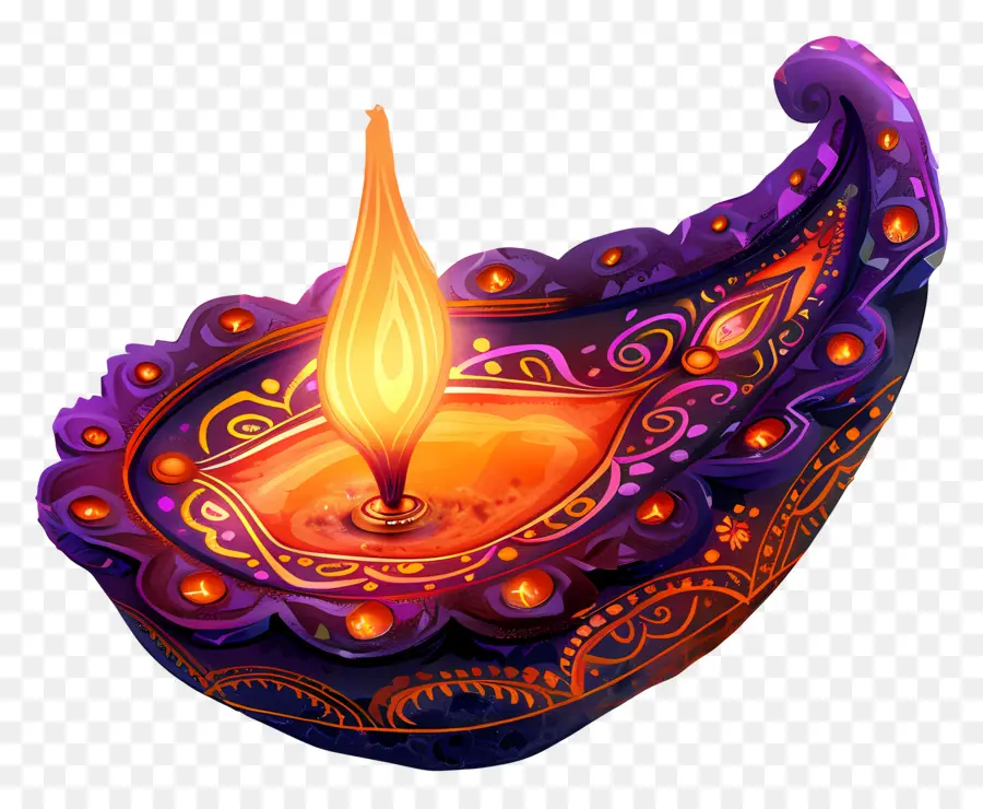 Lampu Diwali，Diya Dekoratif PNG