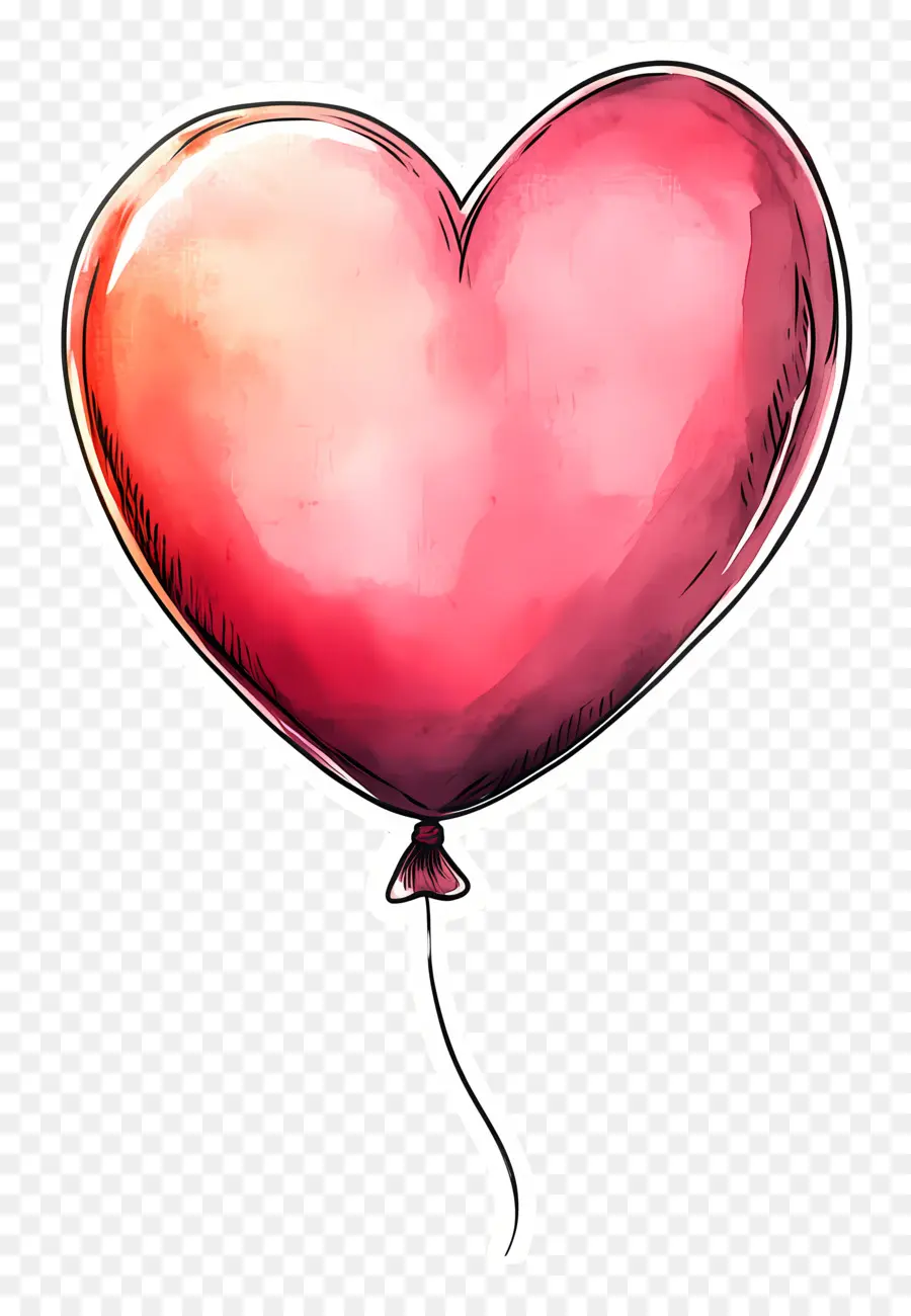 Balon Cinta，Balon Hati Pelangi PNG