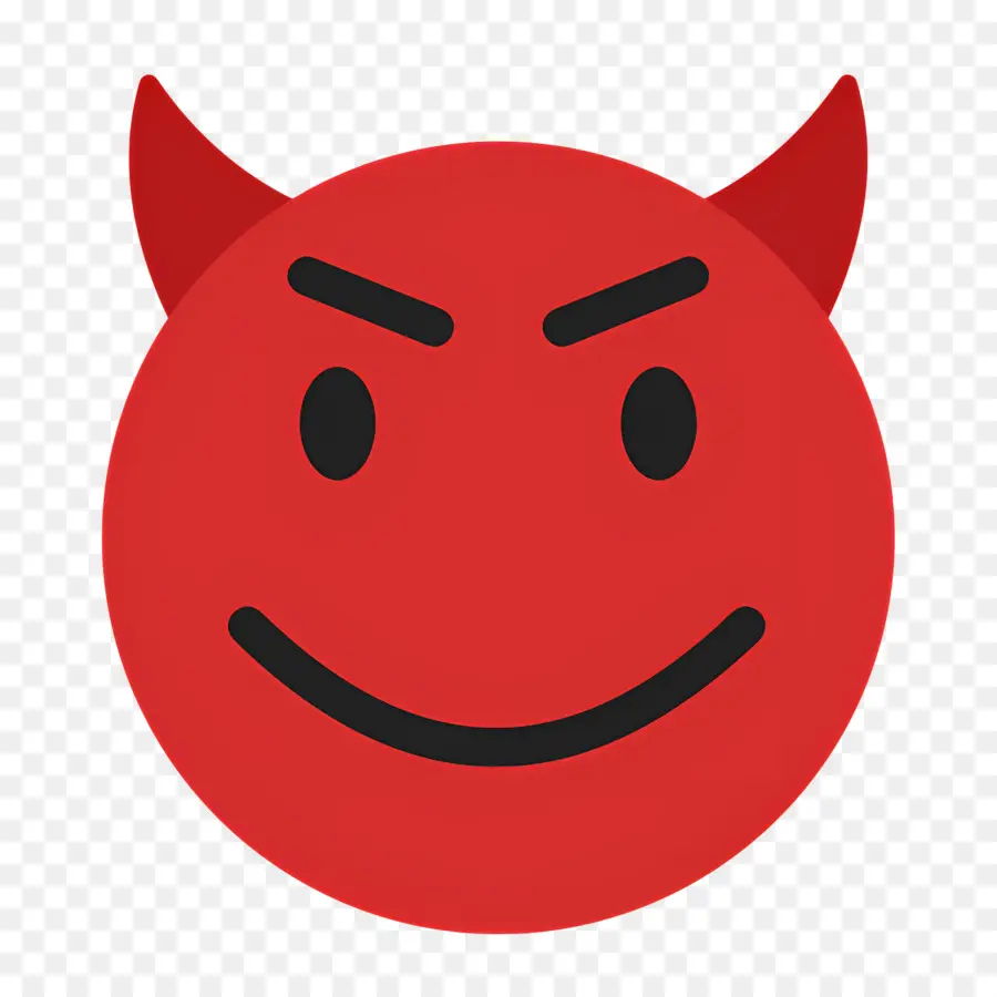 Emoji Setan，Merah PNG