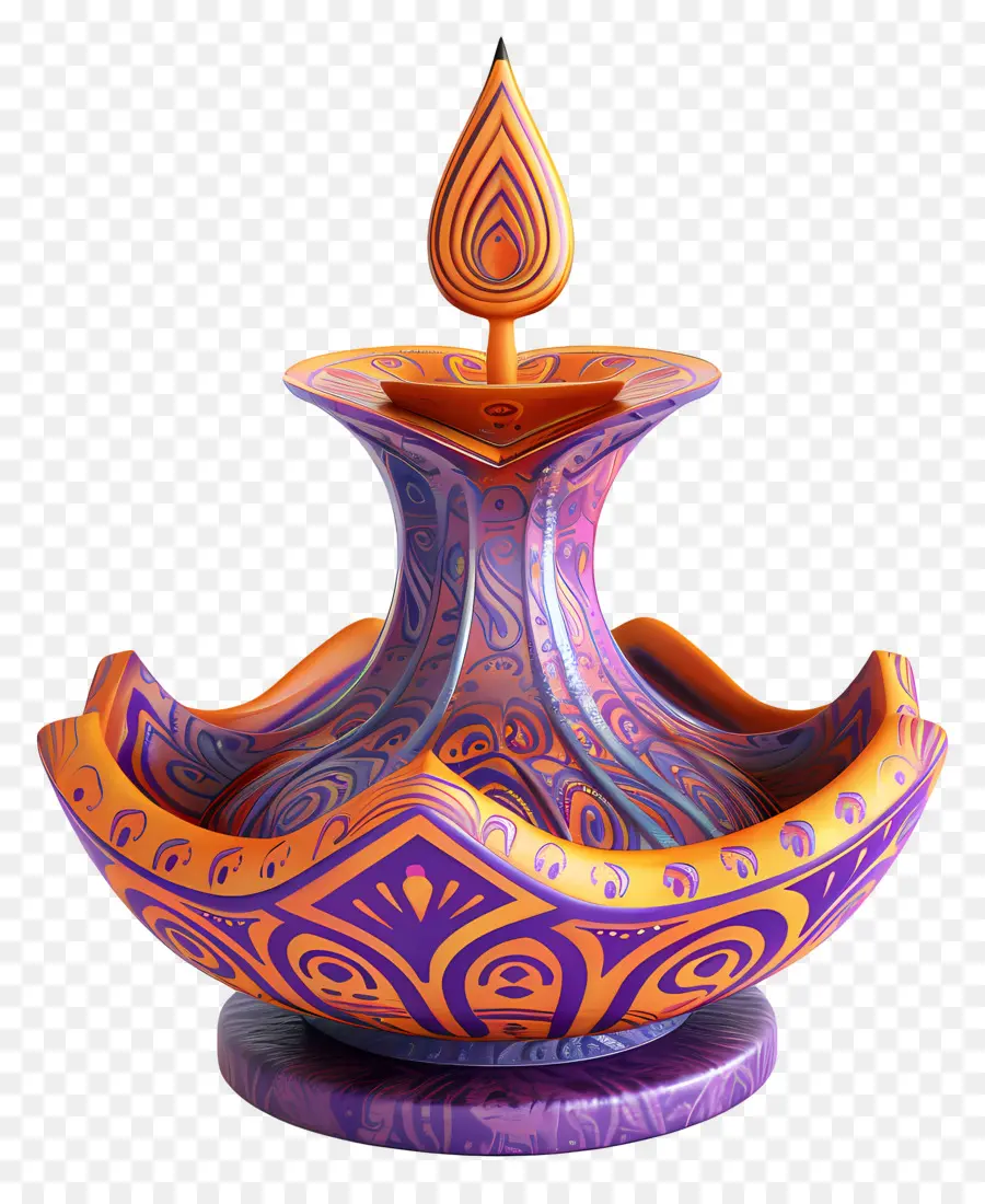 Lampu Diwali，Diya Yang Tinggi PNG