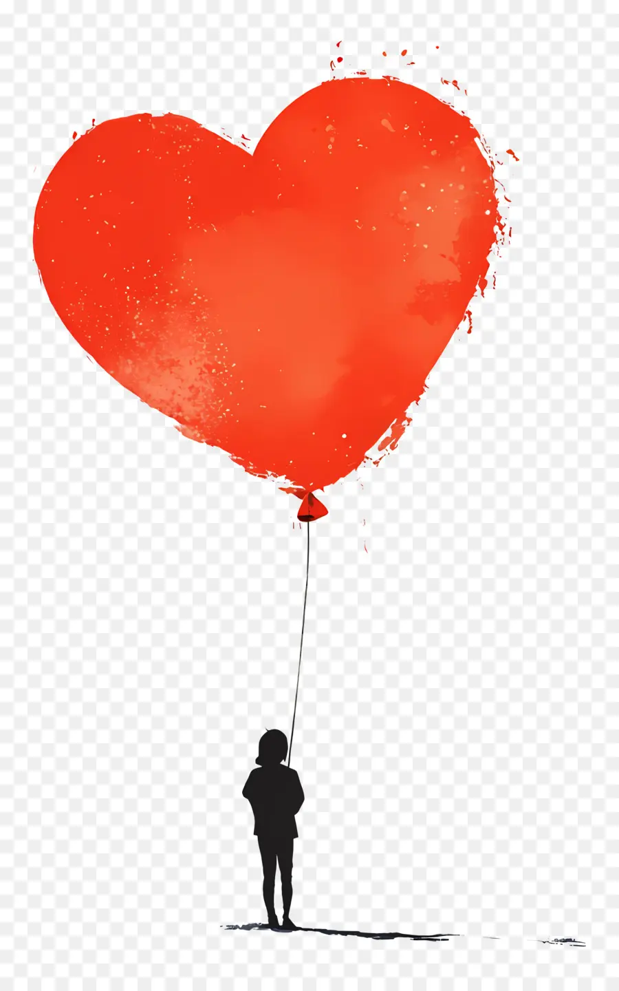 Balon Cinta，Anak Dengan Balon Jantung PNG