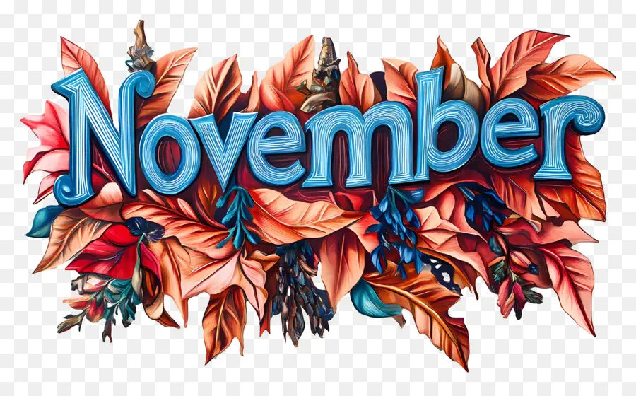 Kata November，Daun November PNG