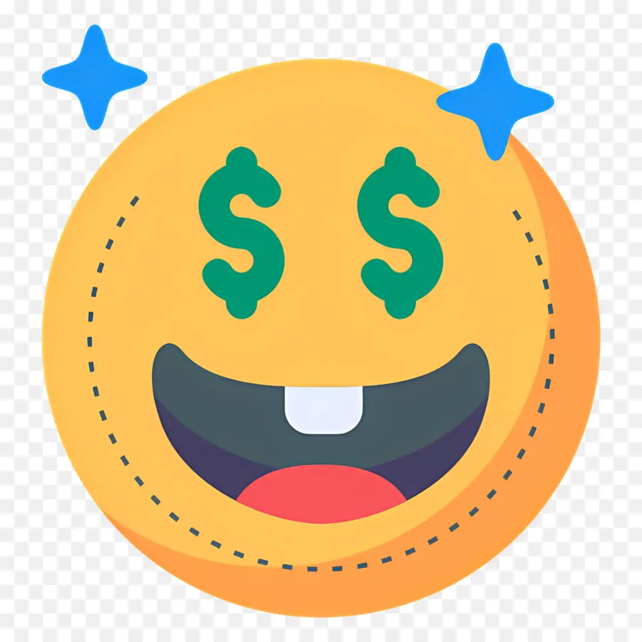 Uang Emoji，Emoji Mata Dolar PNG