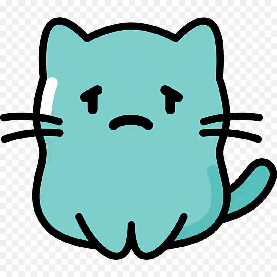 Emoji Kucing，Kucing Biru PNG