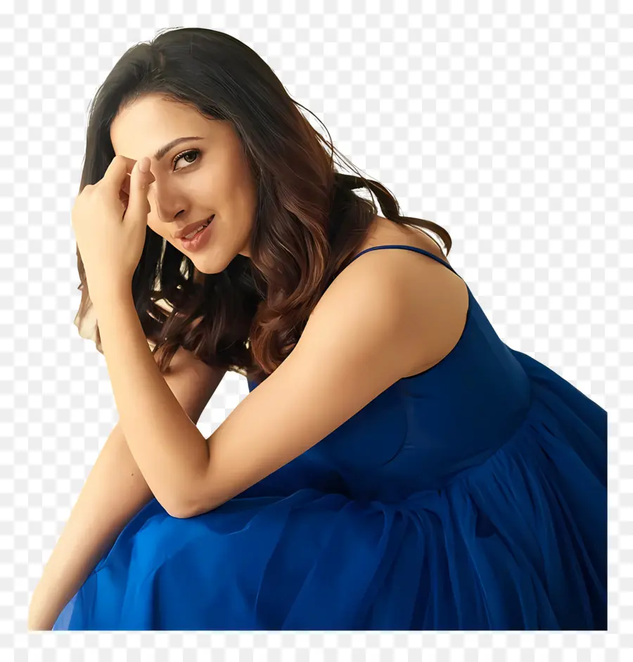 Neha Shetty，Wanita Berbaju Biru PNG