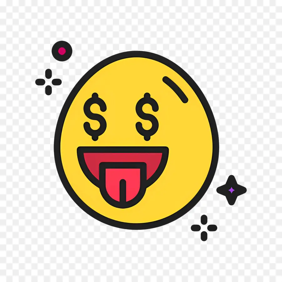 Uang Emoji，Emoji Wajah Uang PNG