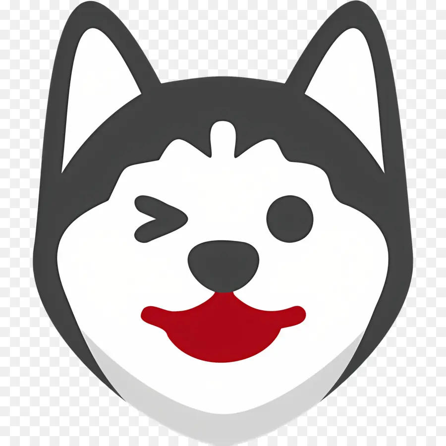 Emoji Anjing，Anjing Mengedipkan Mata PNG