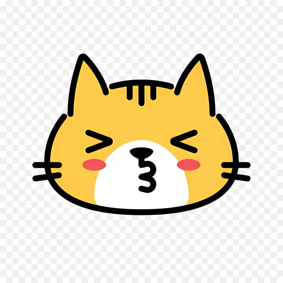 Emoji Kucing，Mencium Kucing PNG