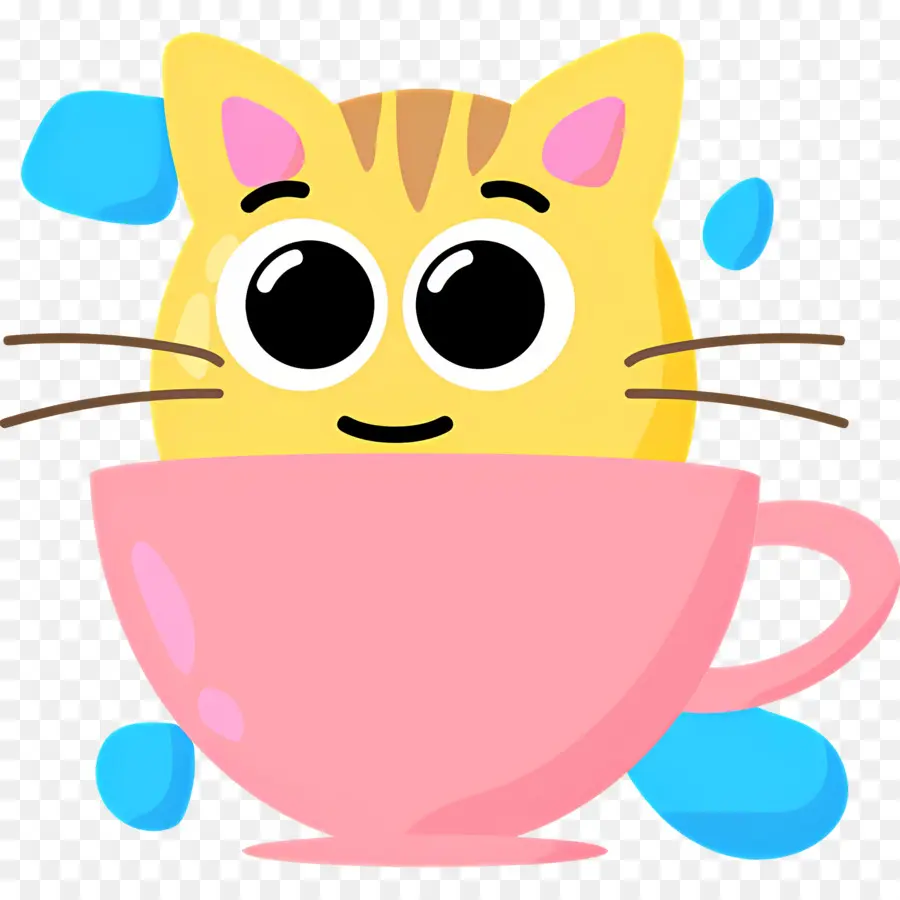 Emoji Kucing，Kucing Di Piala PNG