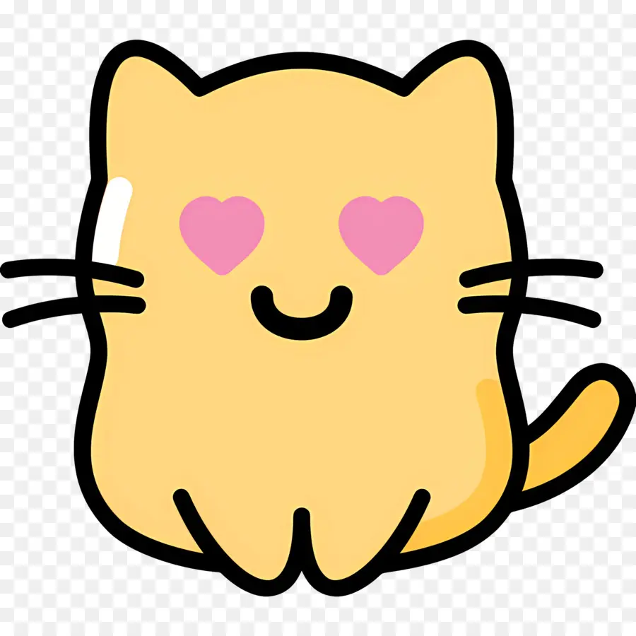 Emoji Kucing，Kucing Kuning PNG