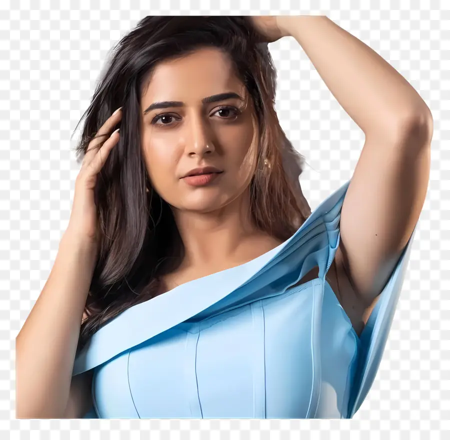 Ashika Ranganath，Wanita Berbaju Biru PNG