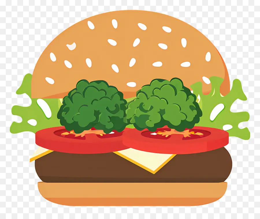 Burger Vegetarian，Burgernya PNG