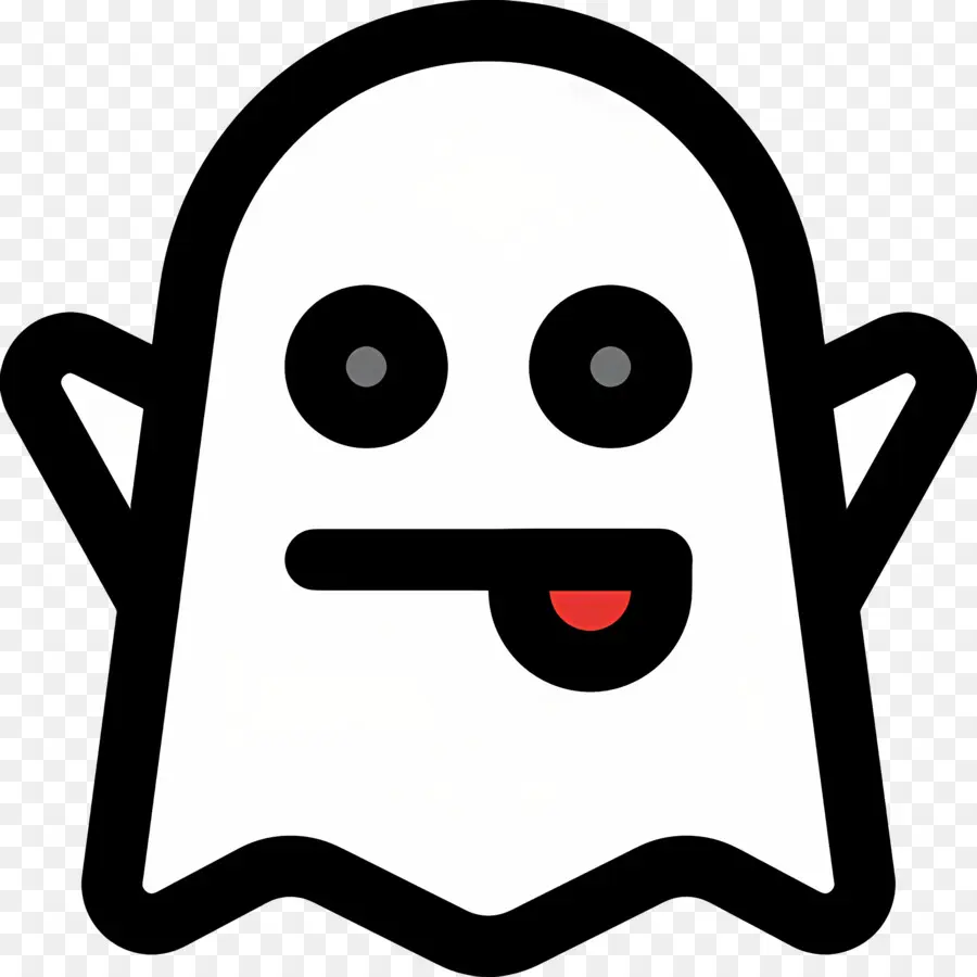 Emoji Hantu，Hantu Dengan Lidah Terjulur PNG