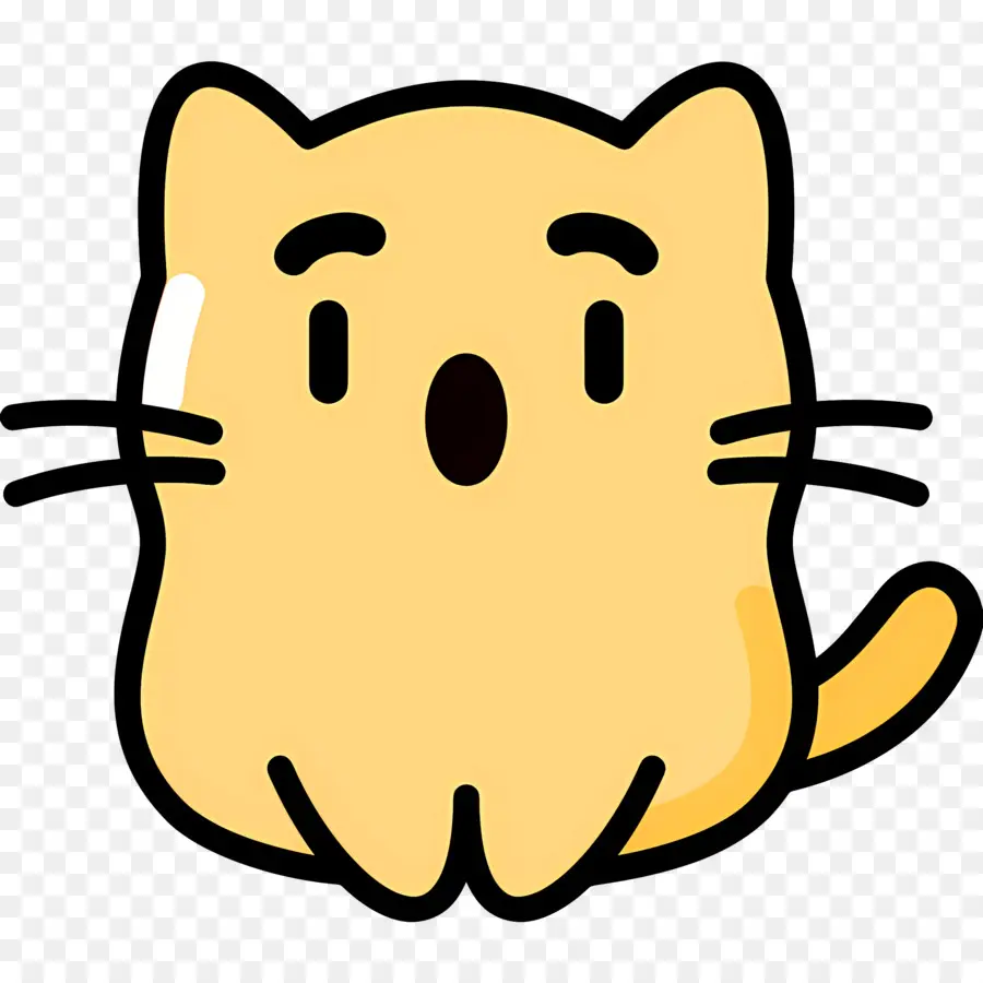 Emoji Kucing，Kucing Kuning PNG