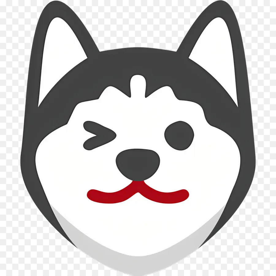 Emoji Anjing，Anjing Mengedipkan Mata PNG