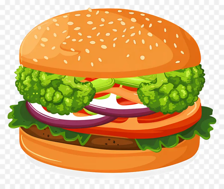 Burger Vegetarian，Cheeseburger PNG