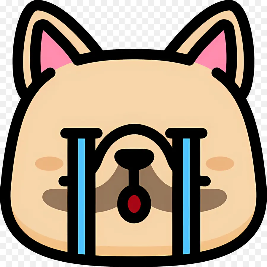 Emoji Anjing，Wajah Anjing Menangis PNG