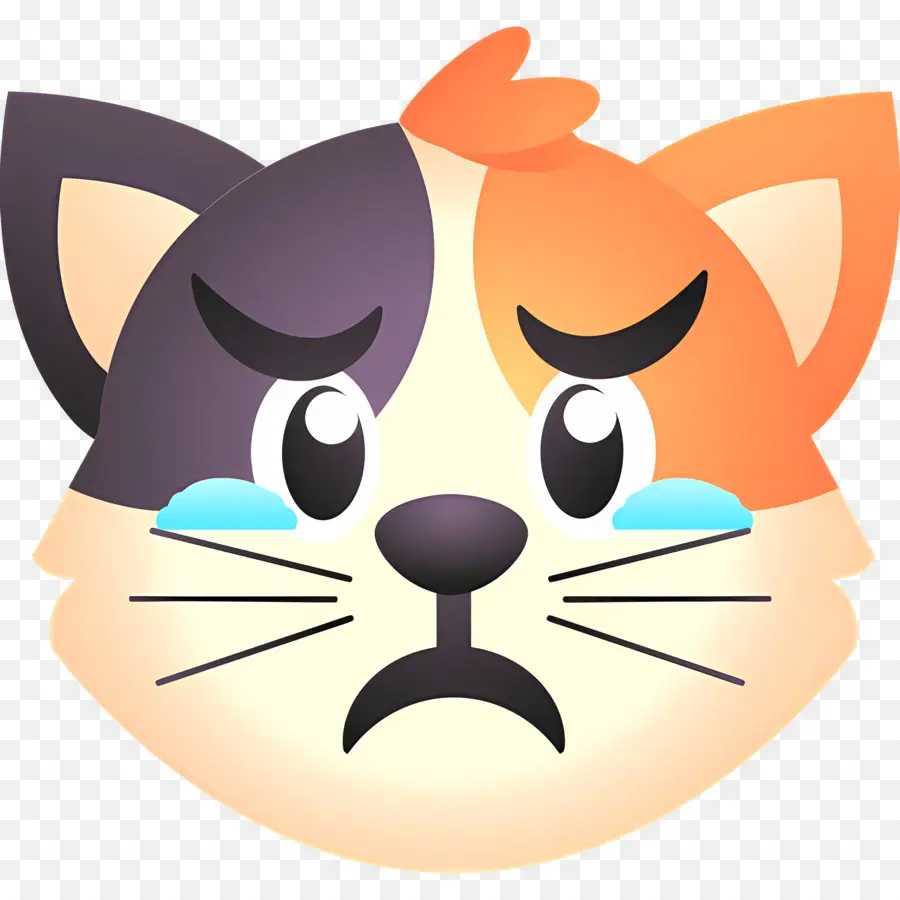 Emoji Kucing，Kucing Menangis PNG