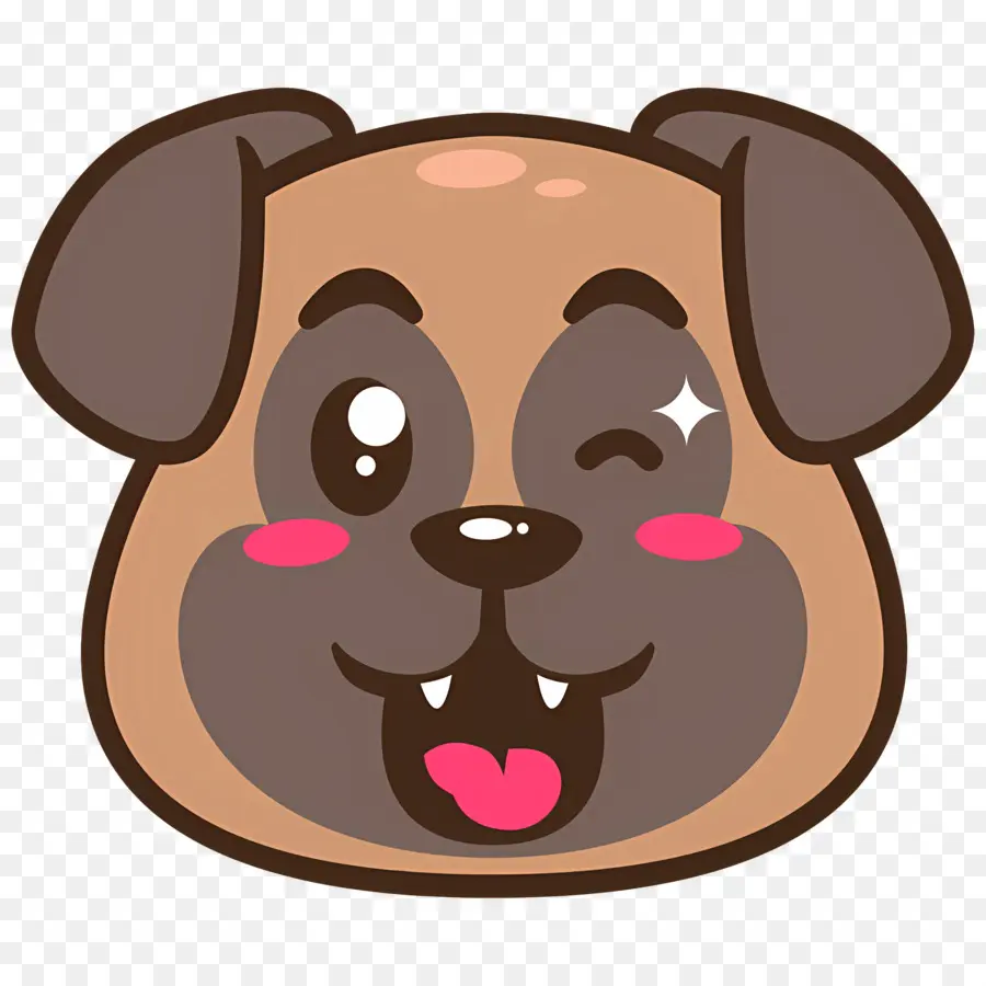 Emoji Anjing，Wajah Anjing PNG