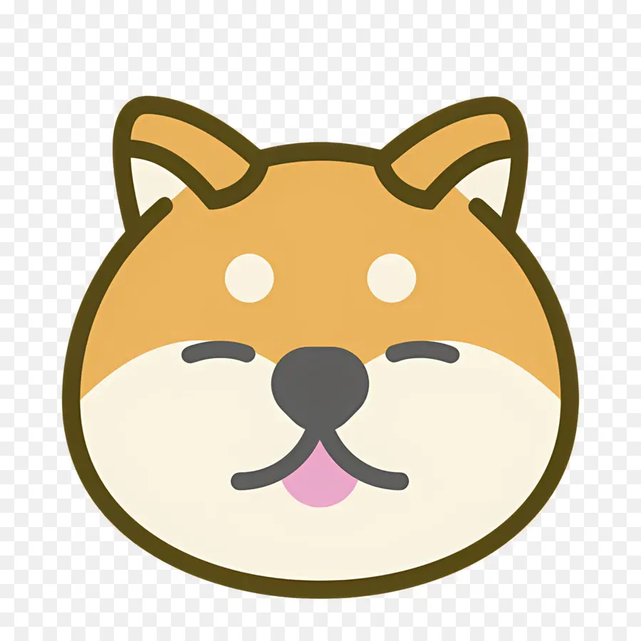 Emoji Anjing，Wajah Shiba Inu PNG