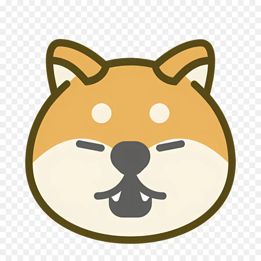 Emoji Anjing，Wajah Shiba Inu PNG