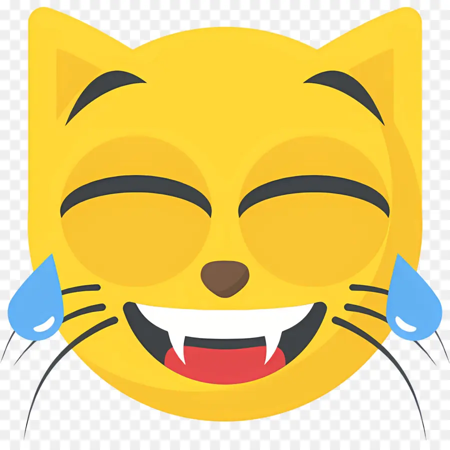 Emoji Kucing，Emoji Kucing Tertawa PNG