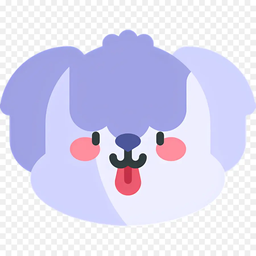 Emoji Anjing，Anjing Ungu PNG