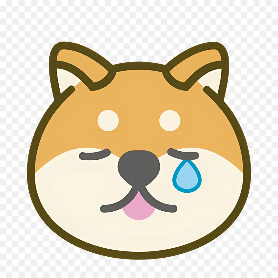 Emoji Anjing，Anjing Menangis PNG