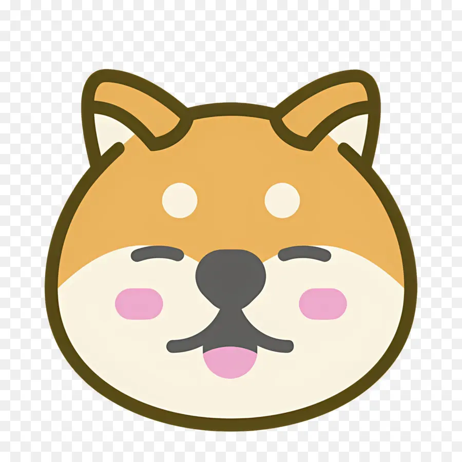 Emoji Anjing，Wajah Shiba Inu PNG