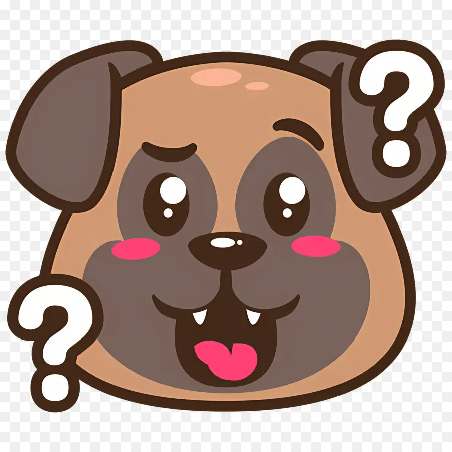 Emoji Anjing，Anjing Bingung PNG