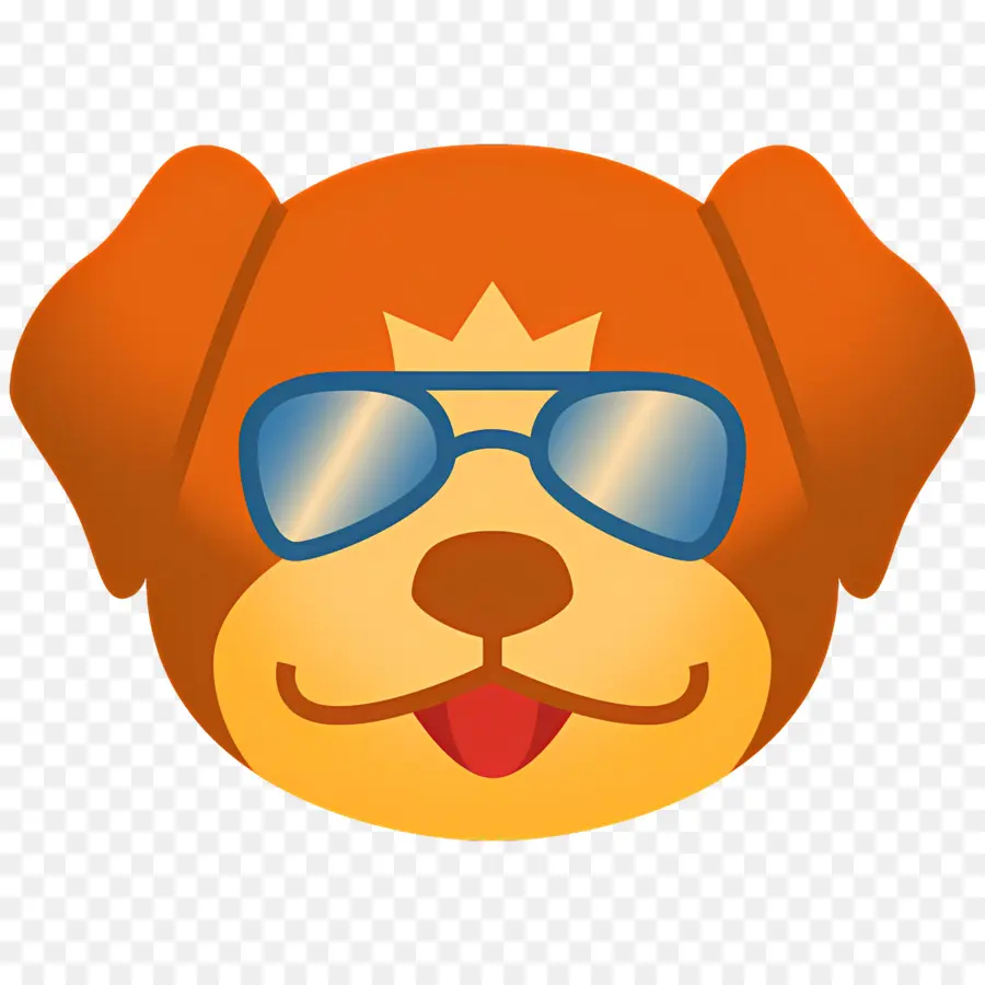 Emoji Anjing，Anjing Dengan Kacamata Hitam PNG