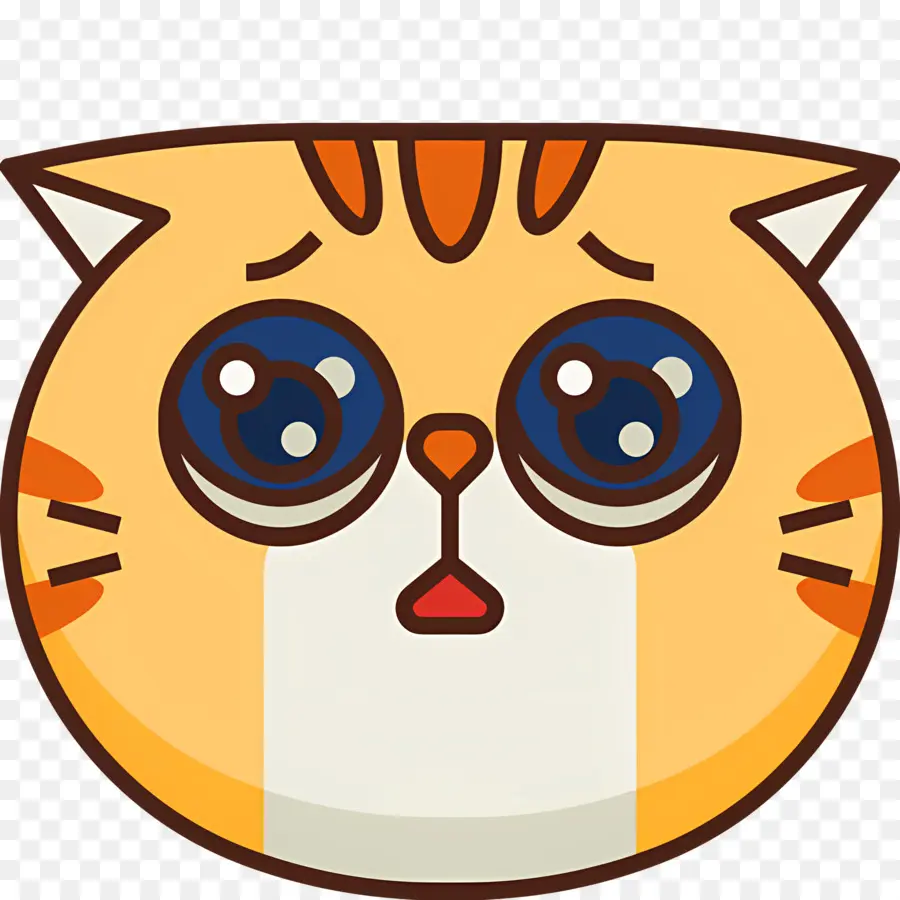 Emoji Kucing，Kucing Sedih PNG