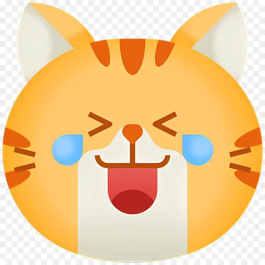 Emoji Kucing，Kucing Tertawa PNG