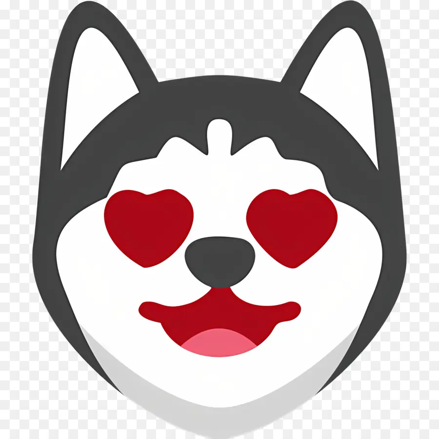 Emoji Anjing，Anjing Dengan Mata Hati PNG