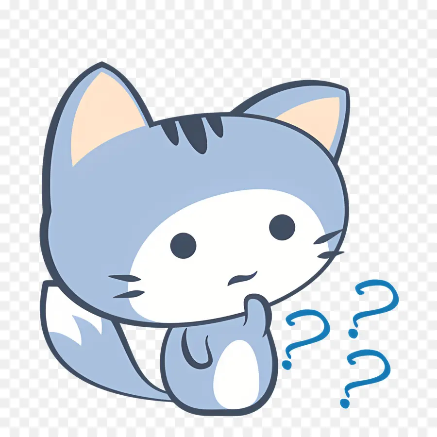 Emoji Kucing，Kucing Biru PNG