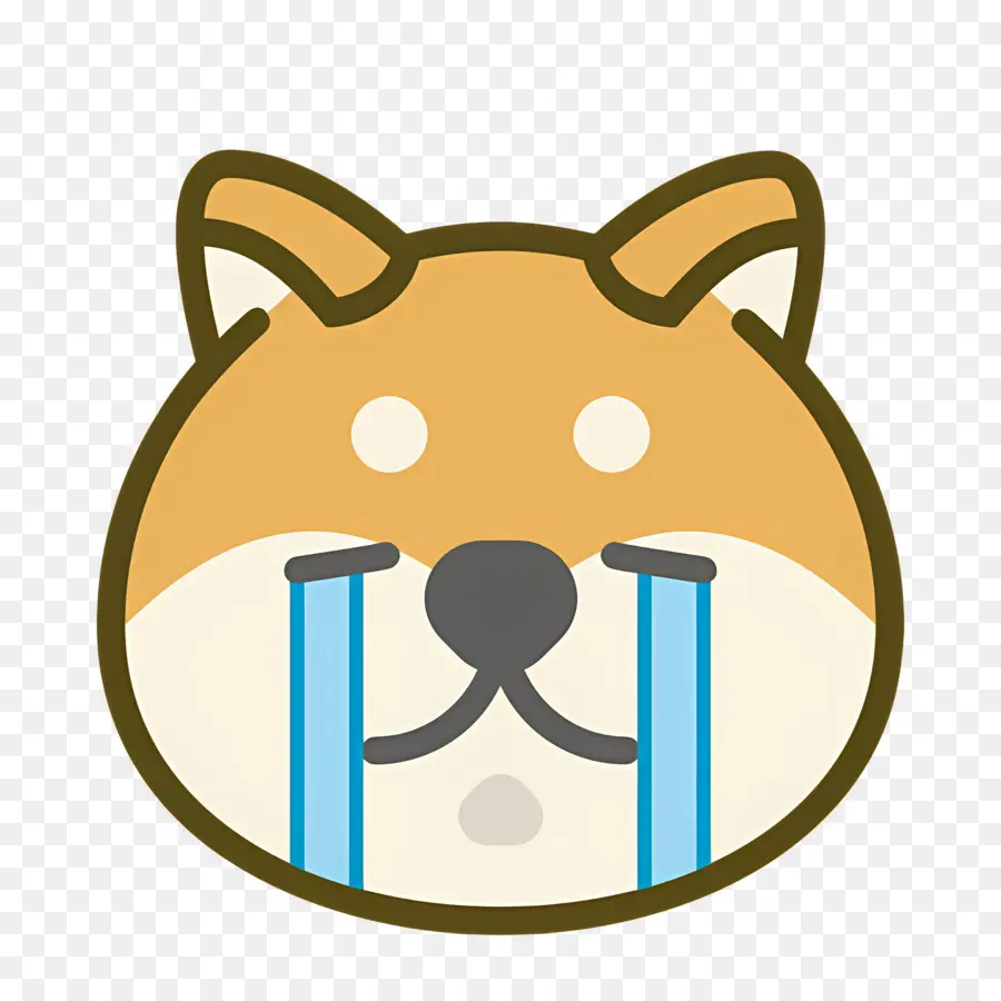 Emoji Anjing，Anjing Menangis PNG