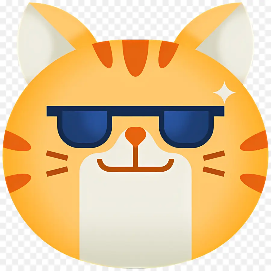 Emoji Kucing，Kucing Dengan Kacamata Hitam PNG