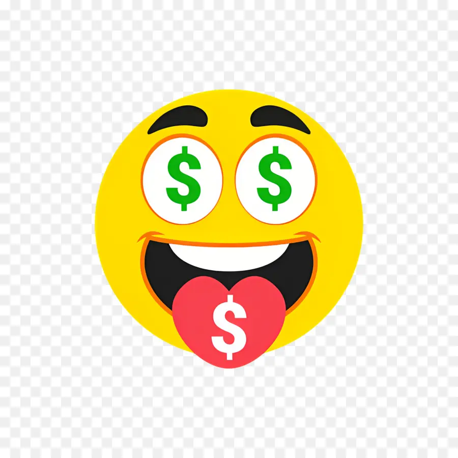 Uang Emoji，Emoji Mata Dolar PNG