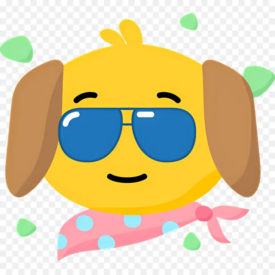 Emoji Anjing，Anjing Dengan Kacamata Hitam PNG