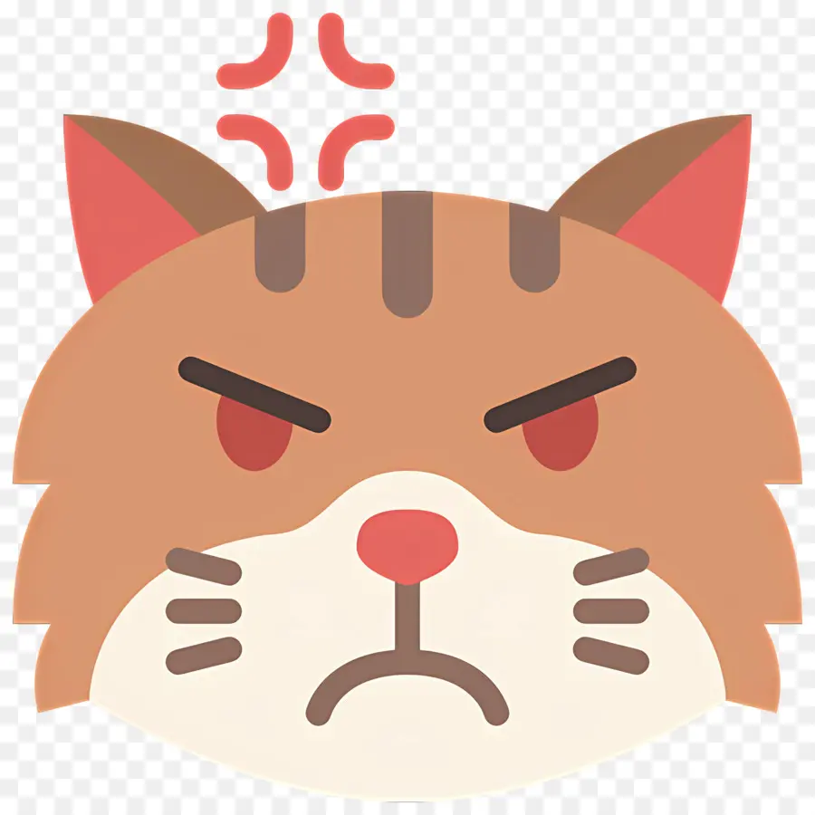 Emoji Kucing，Kucing Marah PNG