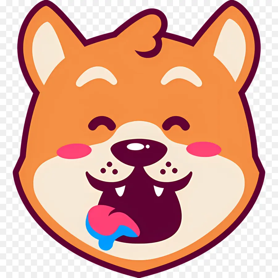 Emoji Anjing，Wajah Anjing Lucu PNG