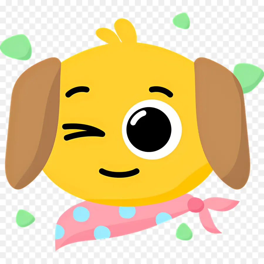 Emoji Anjing，Anjing Bermata Berbintang PNG