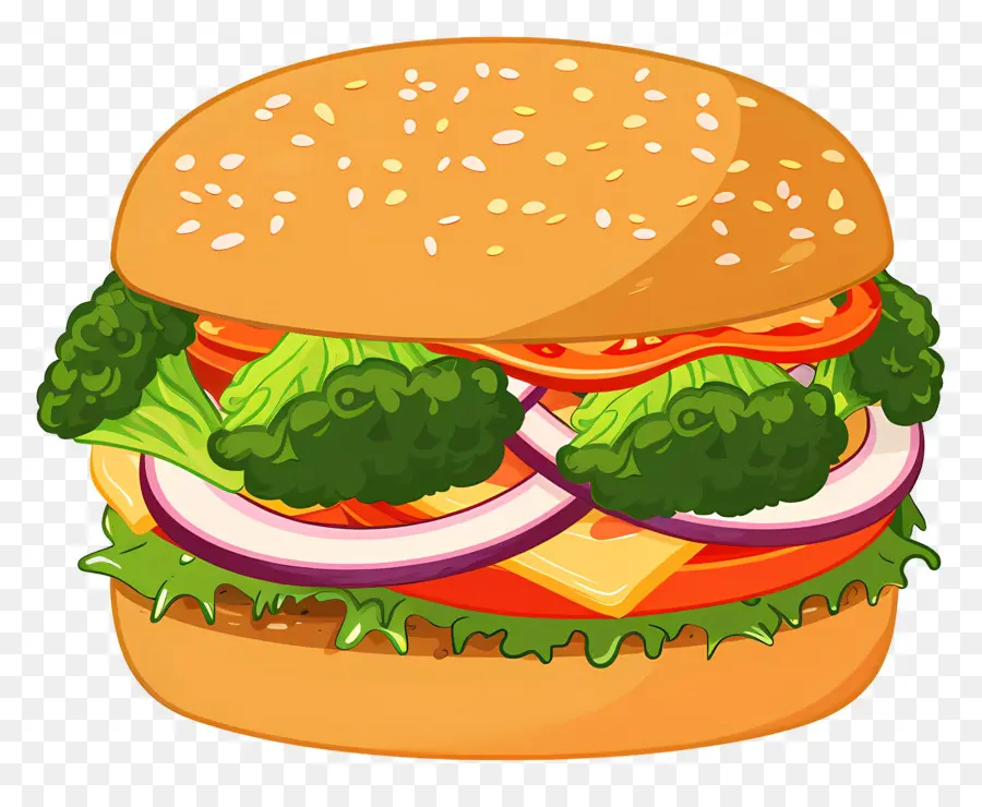 Burger Vegetarian，Cheeseburger PNG