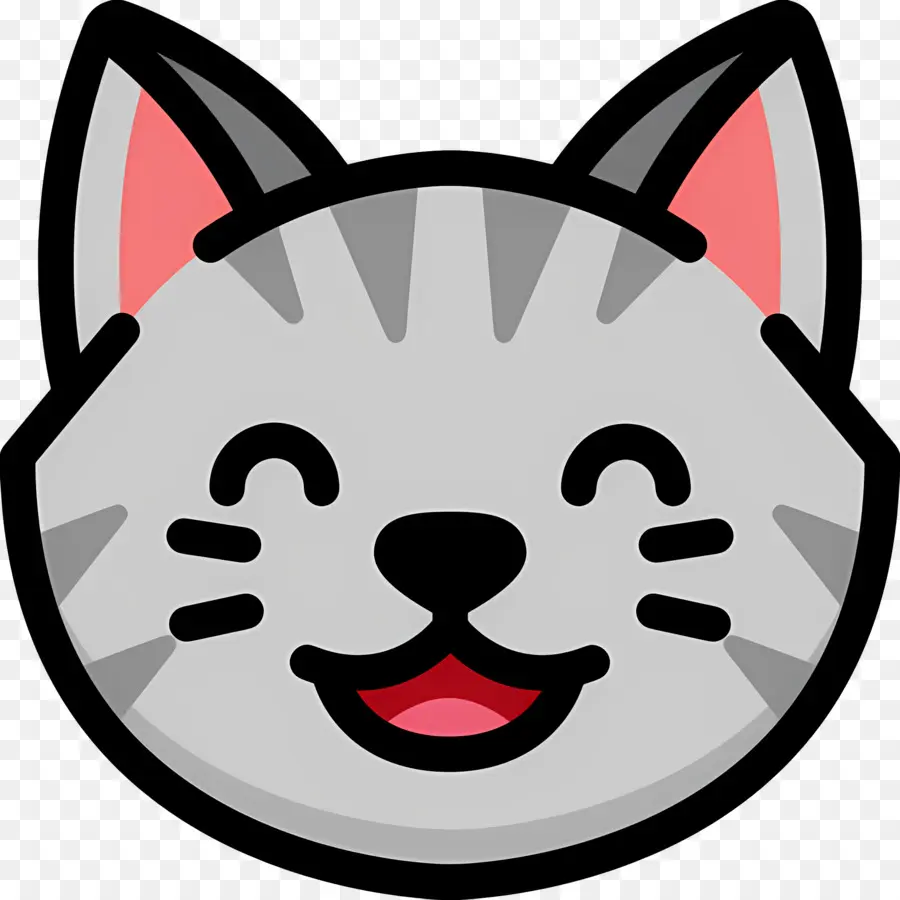 Emoji Kucing，Kucing Abu Abu PNG