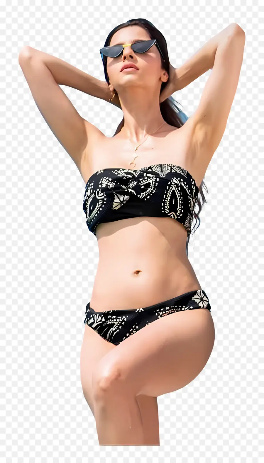 Vedhika，Wanita Berbikini Hitam PNG