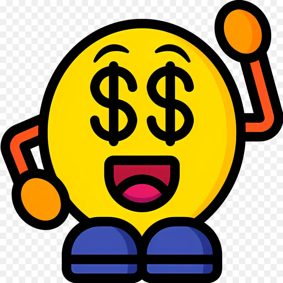 Uang Emoji，Emoji Mata Dolar PNG