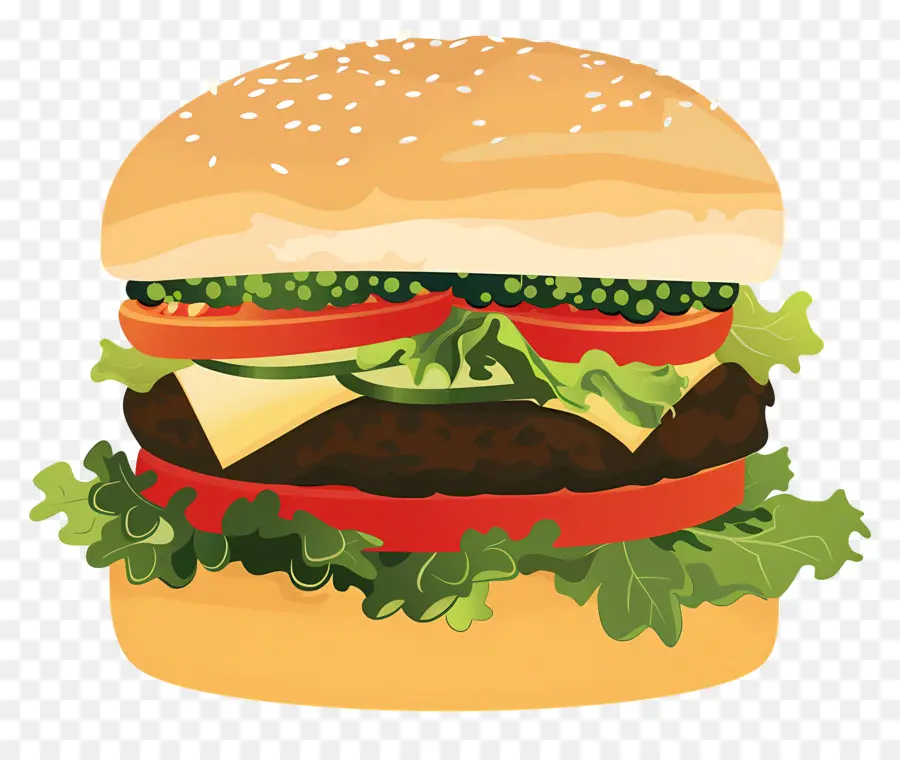 Burger Vegetarian，Burgernya PNG