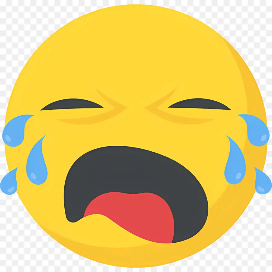 Emoji Menangis，Wajah Sedih PNG