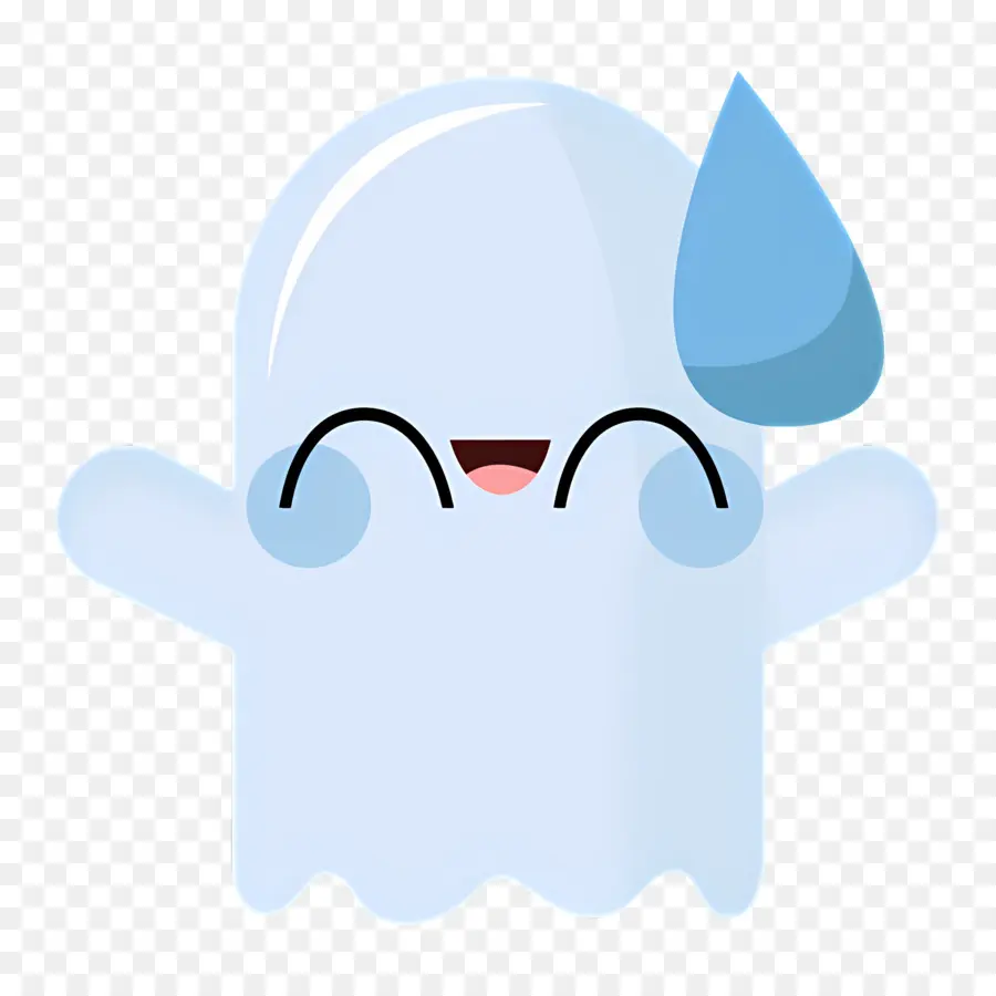 Emoji Hantu，Hantu Yang Bahagia PNG