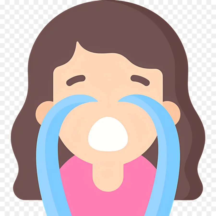 Emoji Menangis，Gadis Menangis PNG